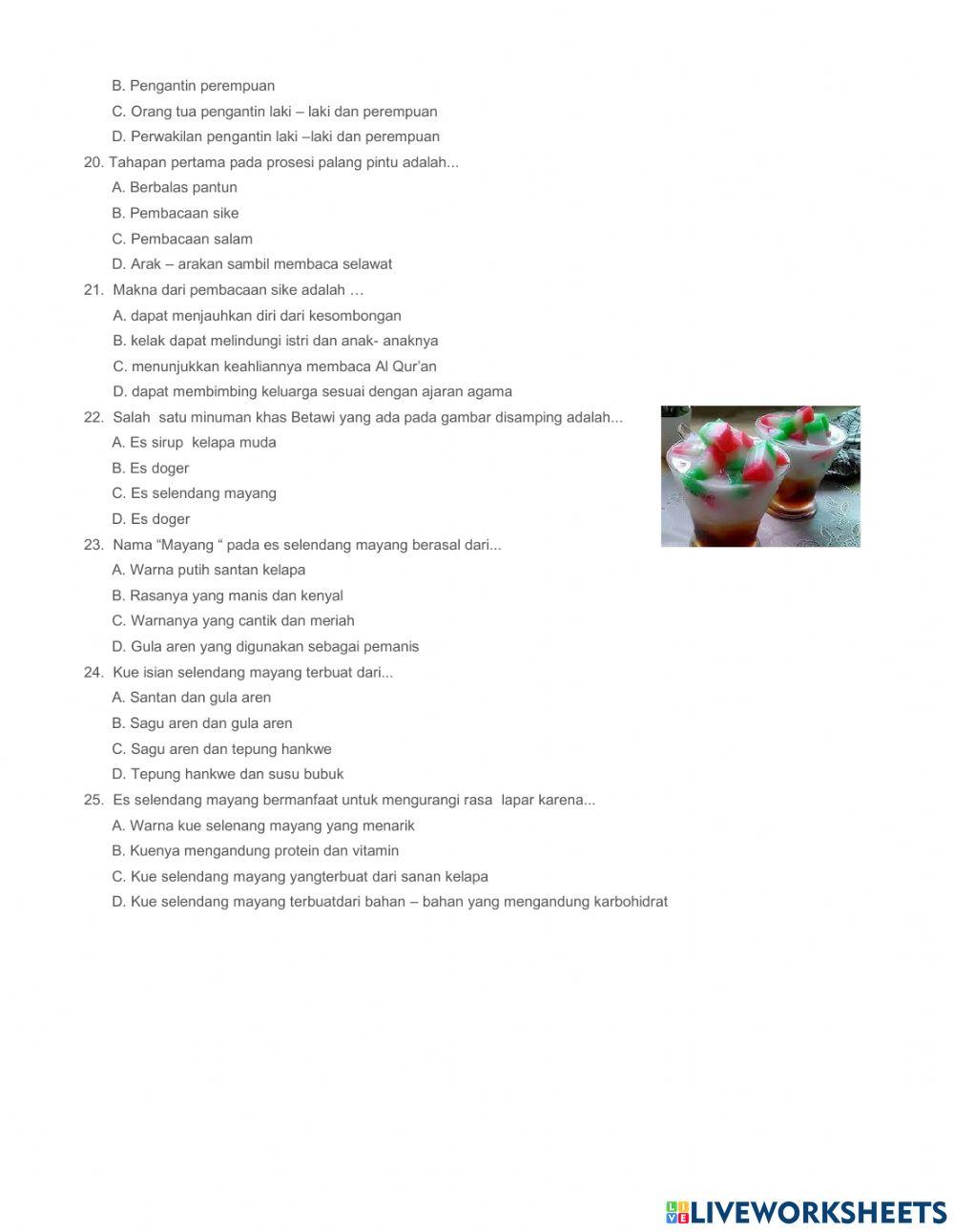 Pts plbj kelas 6 semester 1