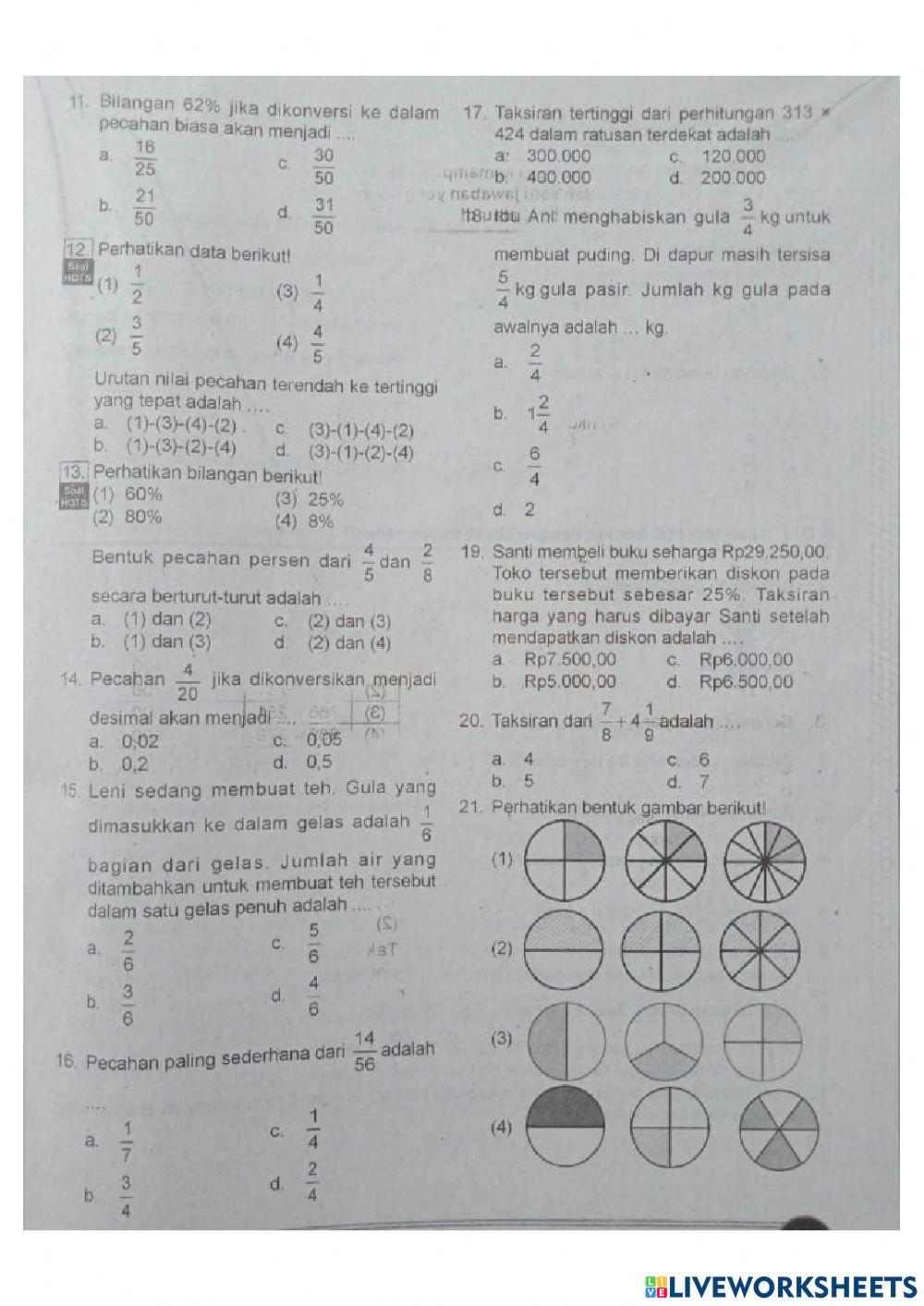 Ulangan harian matematika