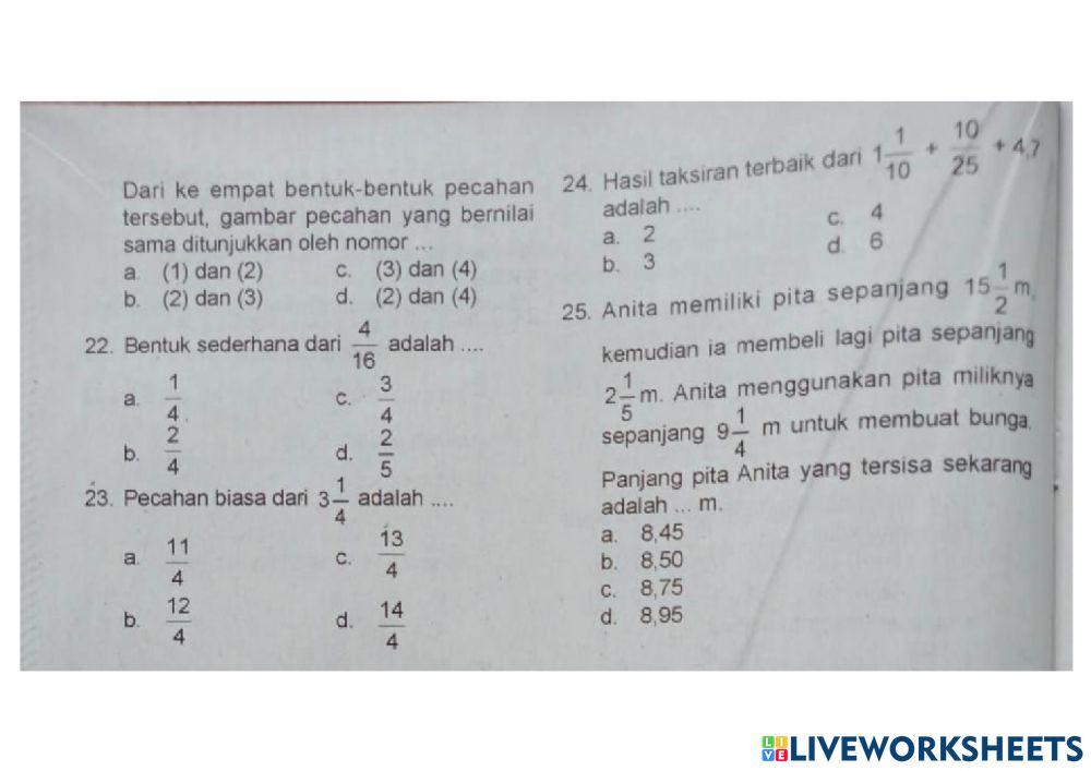 Ulangan harian matematika