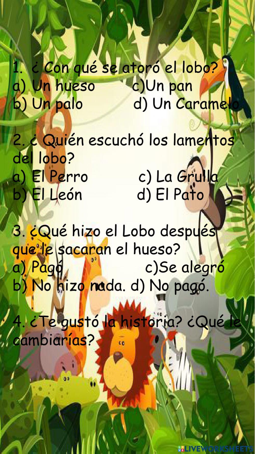 El lobo y la Grulla.