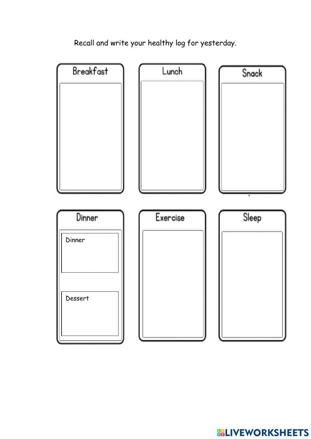 Cefr year 4 health log