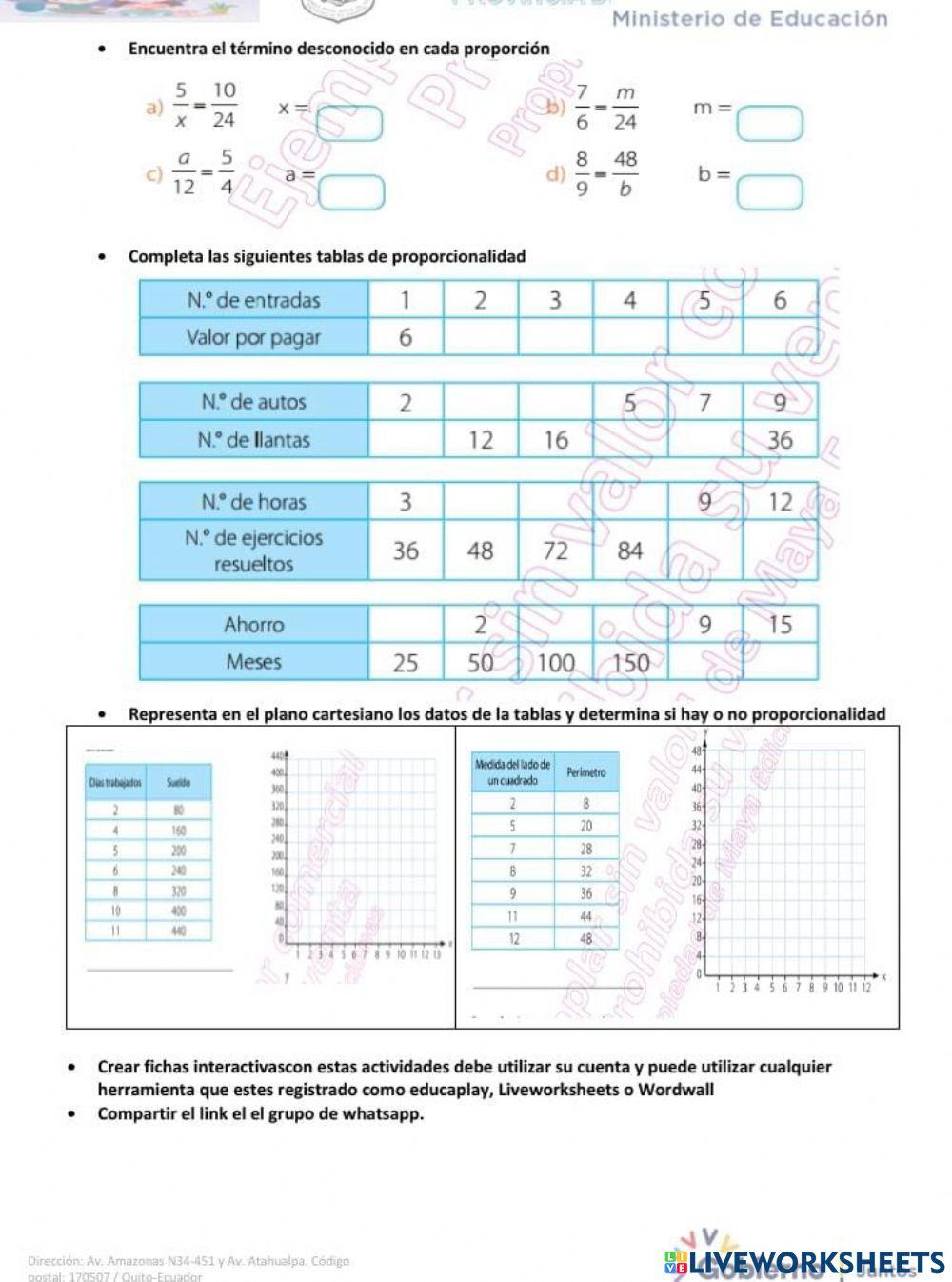 Razones y proporciones