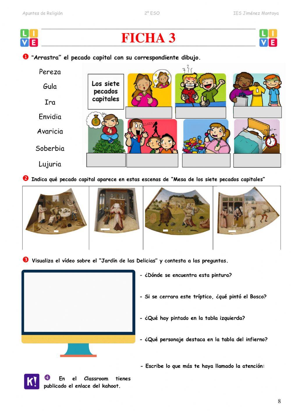 2º ESO. Tema 1. Los sacramentos. Ficha 3-