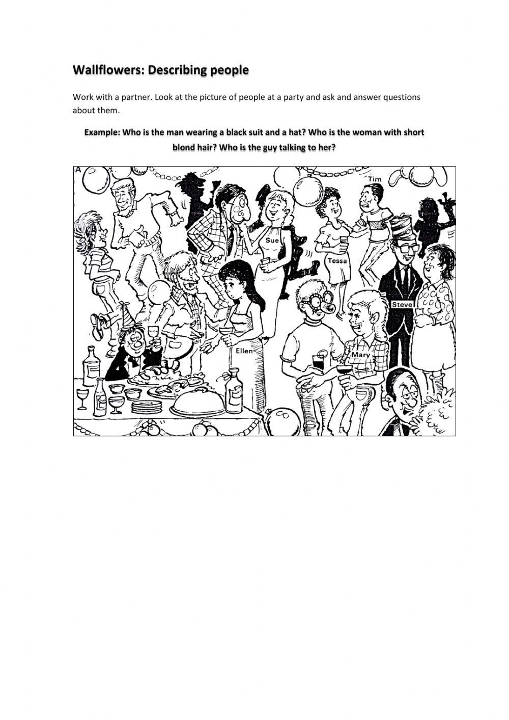 Wallflowers: Describing people INTRO