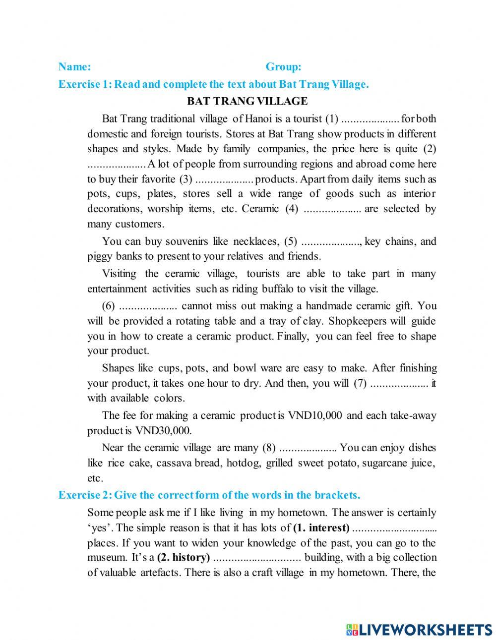 Unit 1: LOCAL ENVIRONMENT