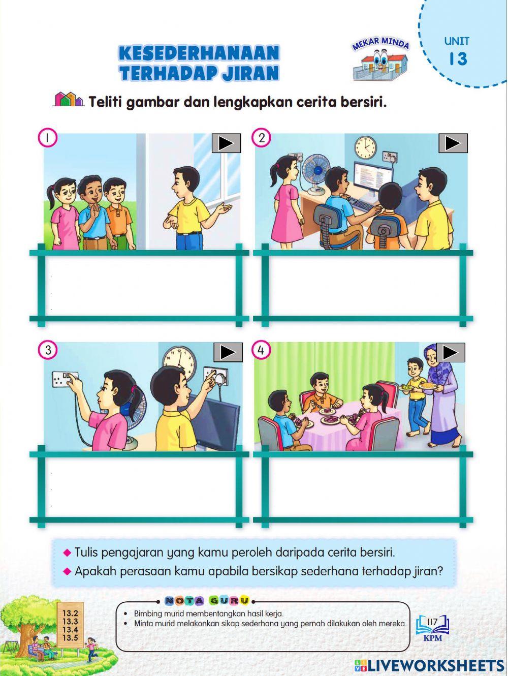Pendidikan Moral Tahun 4 PdPR Minggu 31 Khamis 23hb September 2021 - UNIT 13 KESEDERHANAAN - Kesederhanaan Terhadap Jiran