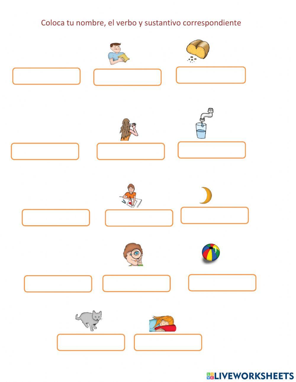 Nombre, verbo y sustantivo