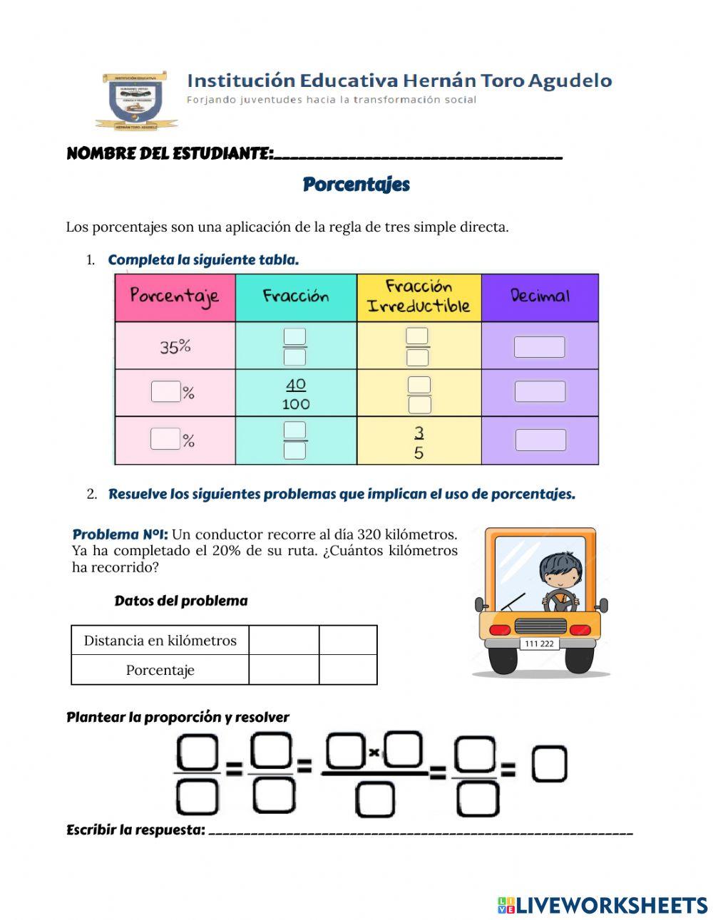 Ficha N°4: Porcentajes