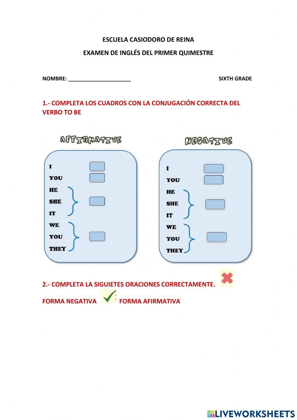 Examen 1quimestre - 5TO