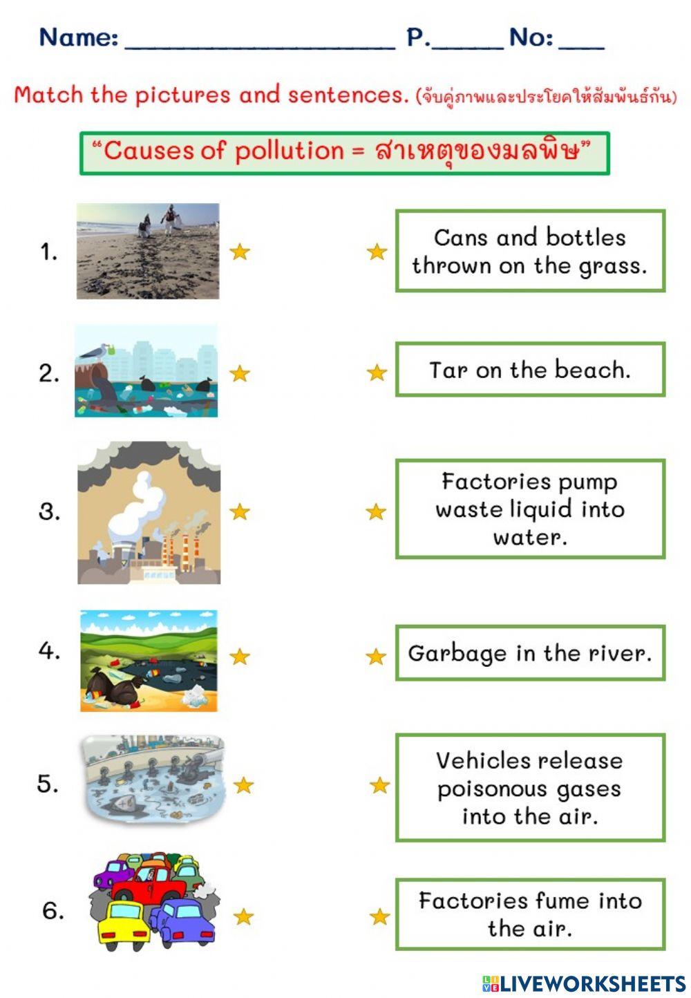 Causes Of Pollution Worksheet Live Worksheets 10-lines-essay-on-water-pollution-essay-on-water-pollution-in-english