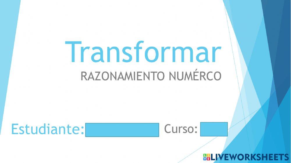 Razonamiento numérico