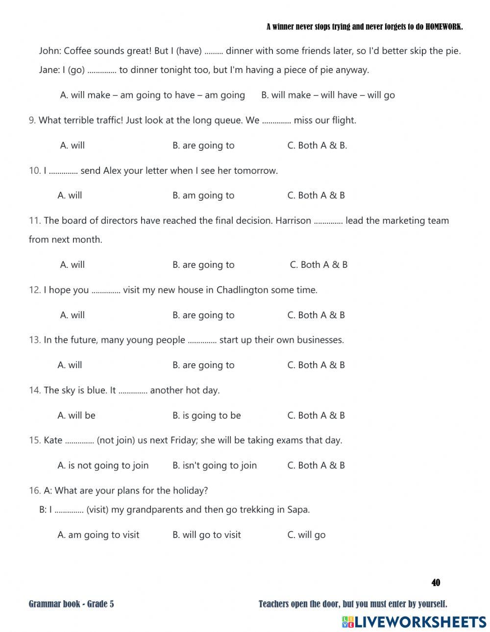 Grade5-Grammarbook-Will-Begoingto-GrammarPractice
