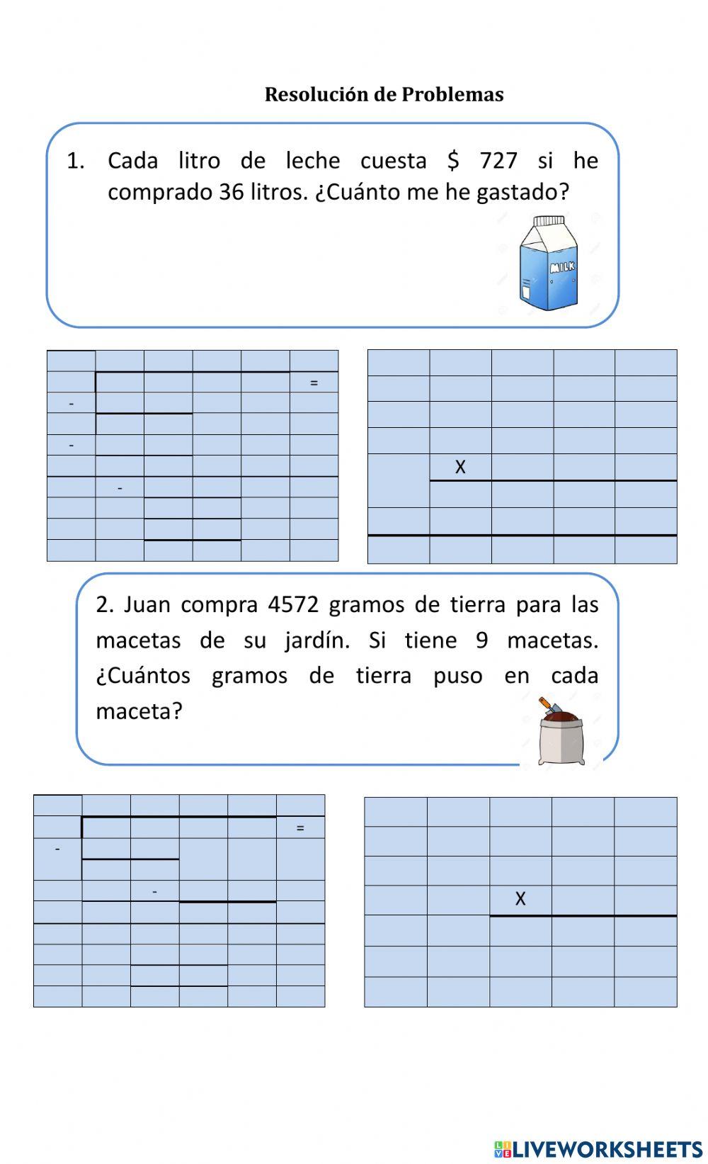 Multiplicación y división
