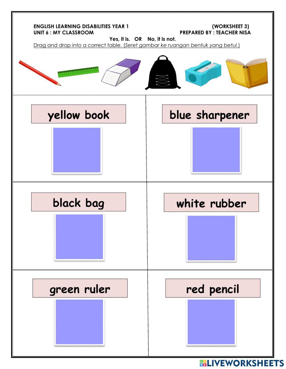 My Classroom (Yes,it is. OR No, it is not.)