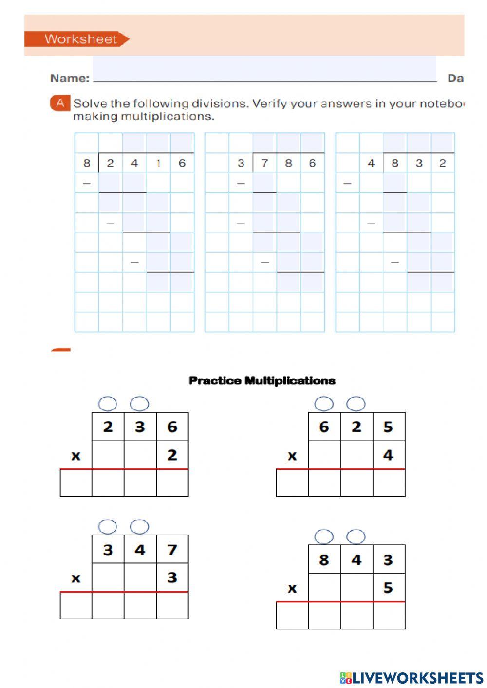 Division and multiplication