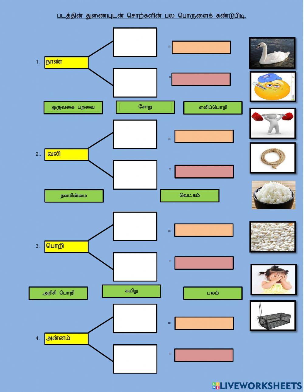 ஒரு சொல் பல பொருள்