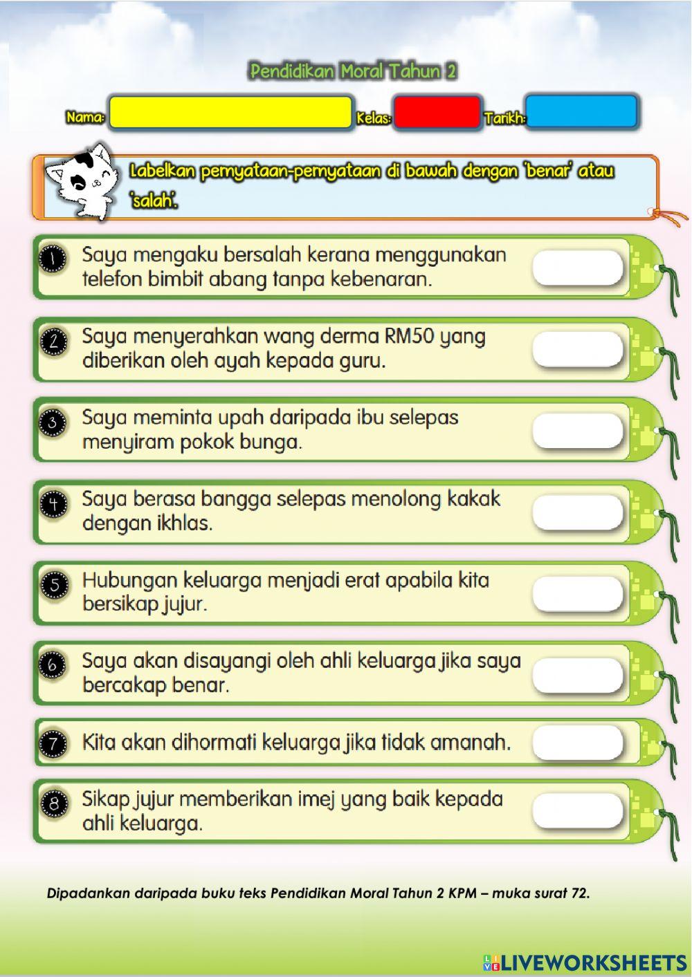 PM Tahun 2: Jujur Terhadap Ahli Keluarga 5