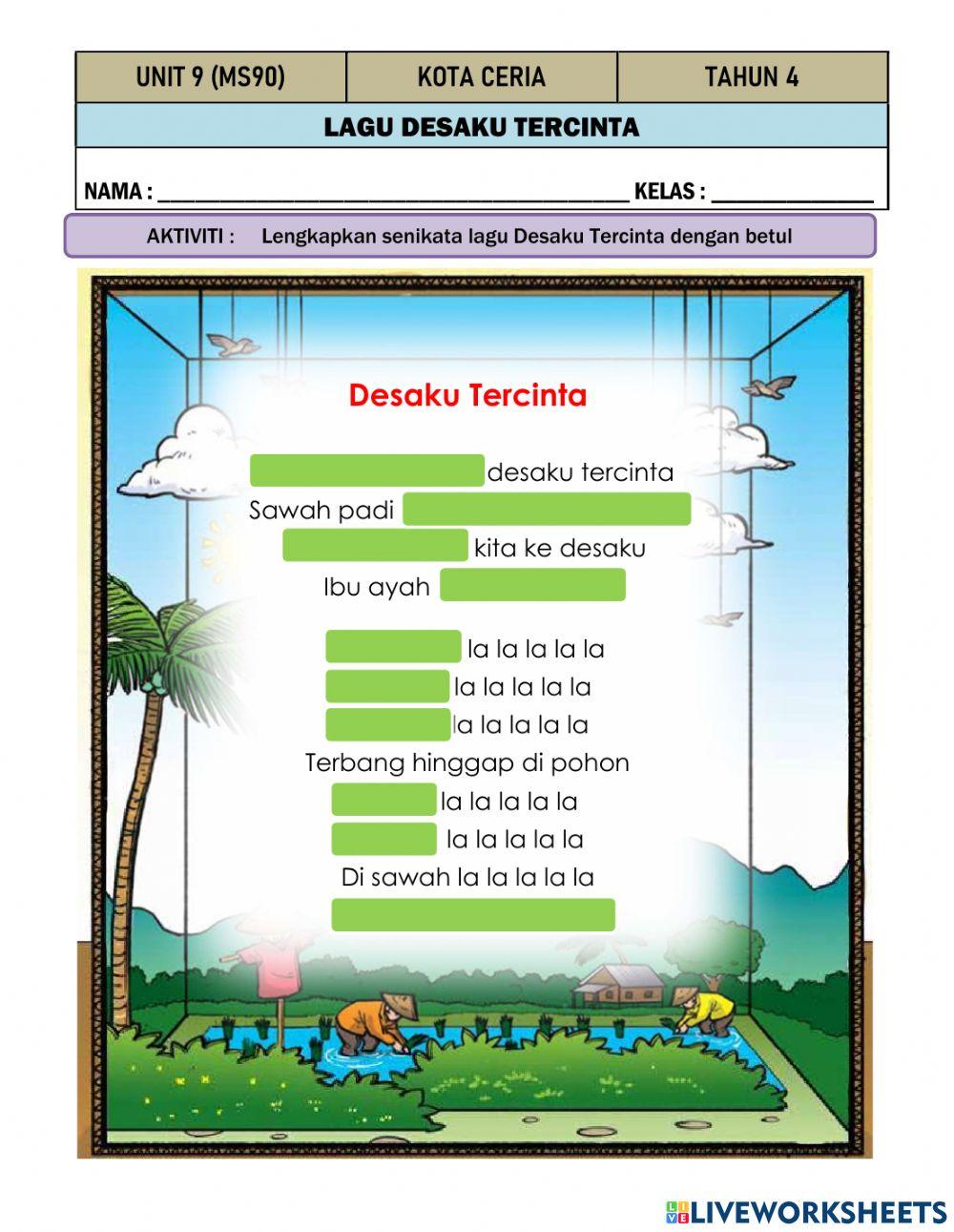 Pendidikan Muzik Tahun 4  Desaku Tercinta