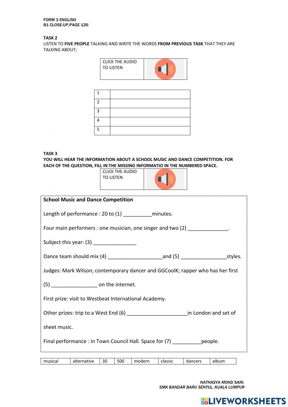 Unit 10 :that's entertainment (listening)