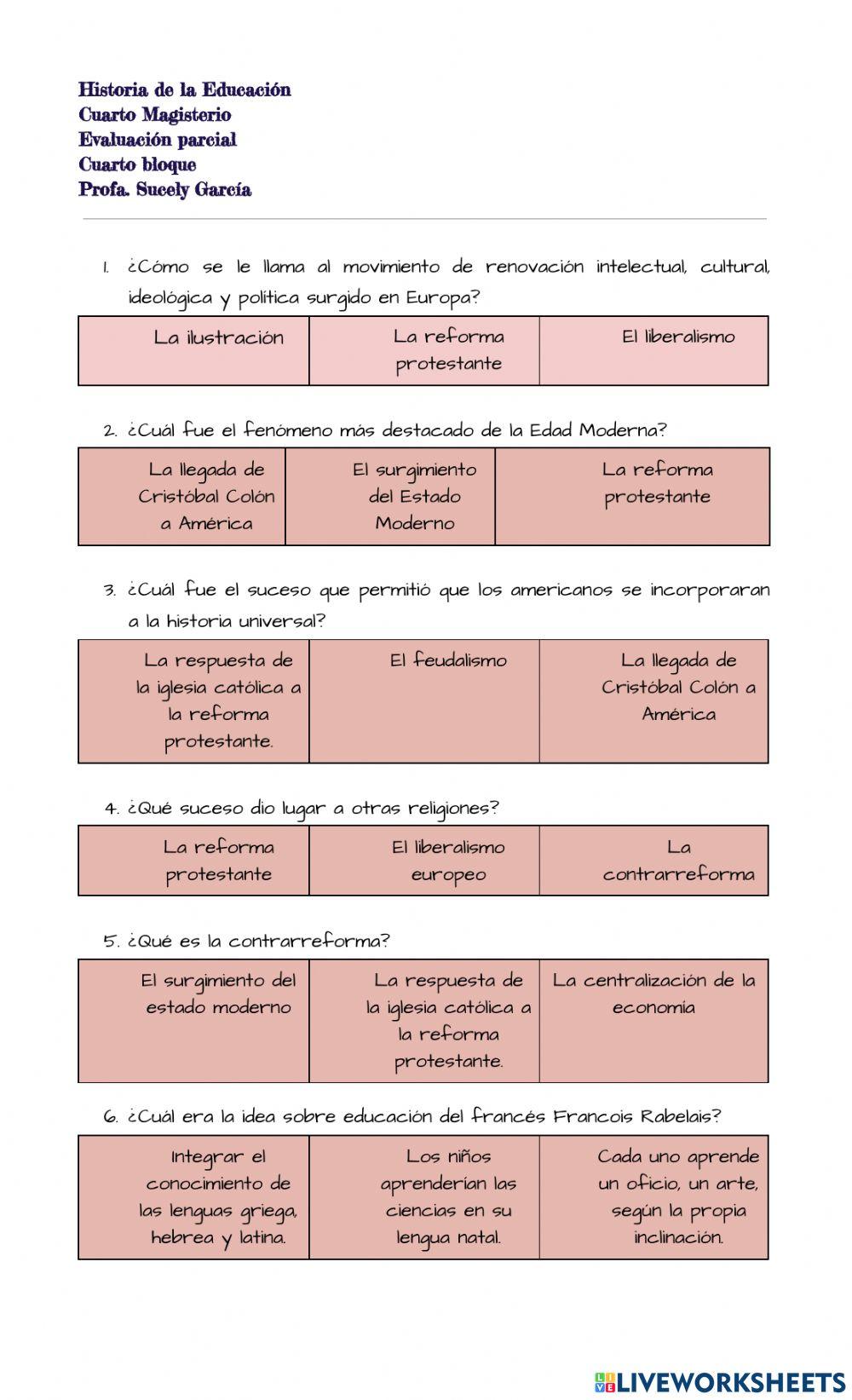 Historia de la Educación