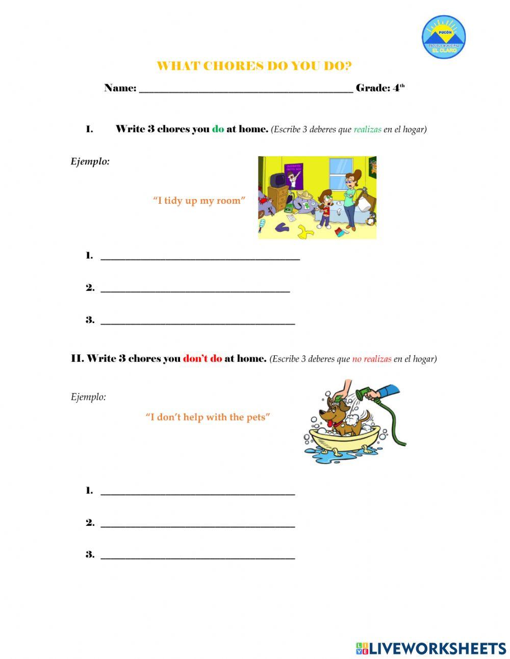 What chores do you do?