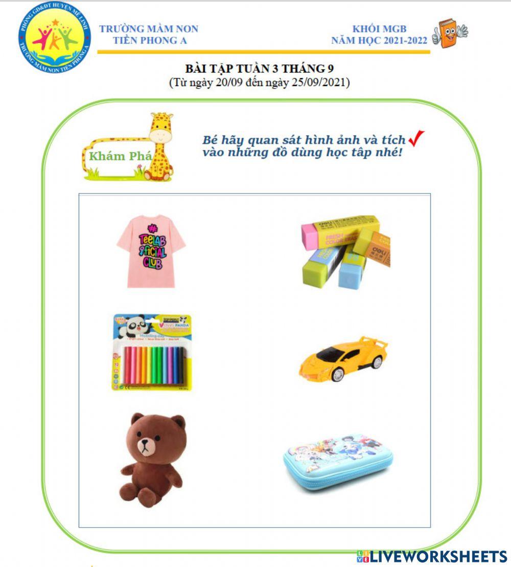 Đồ dùng học tập của bé