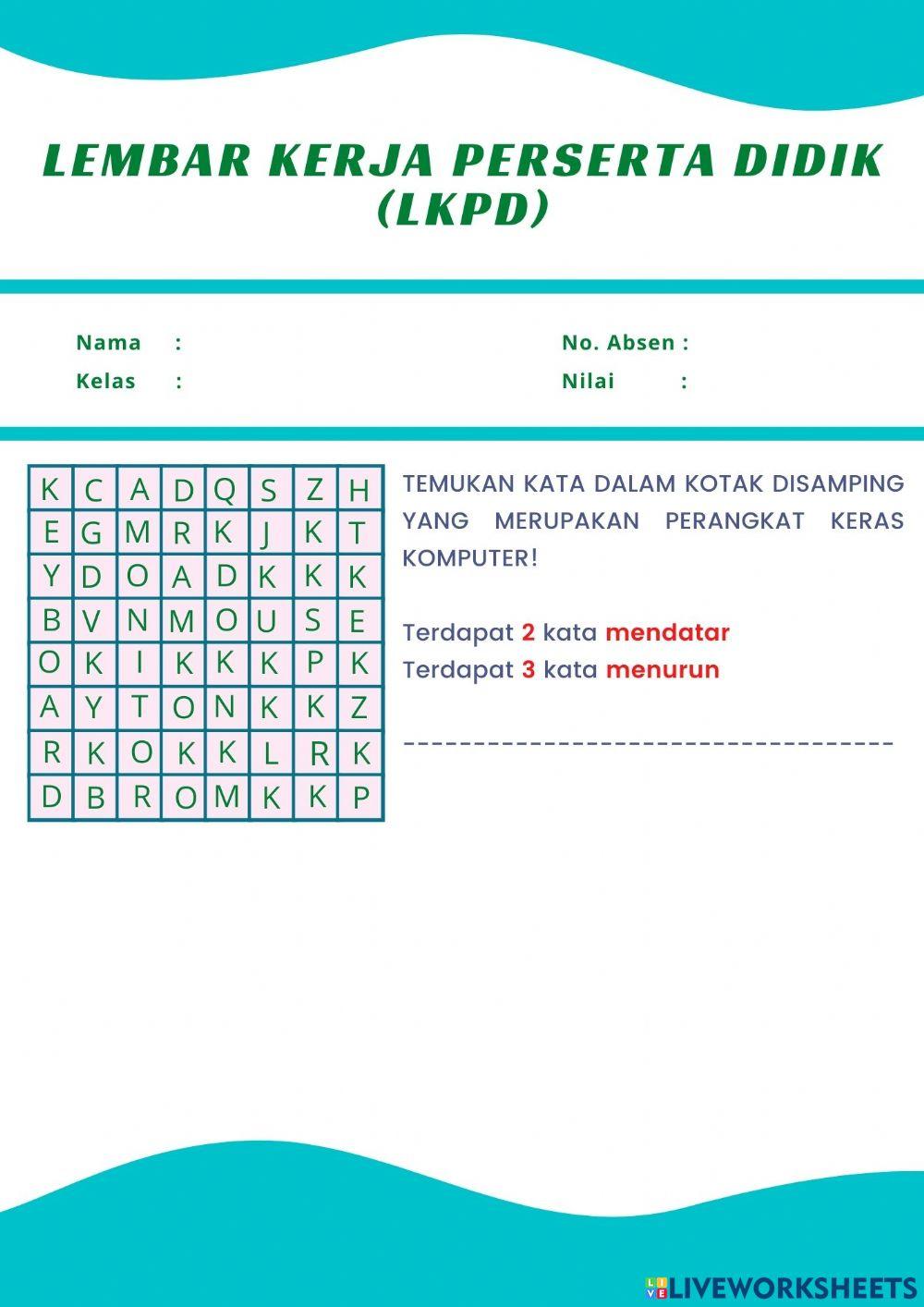 Lkpd informatika - Pengenalan Komputer 2