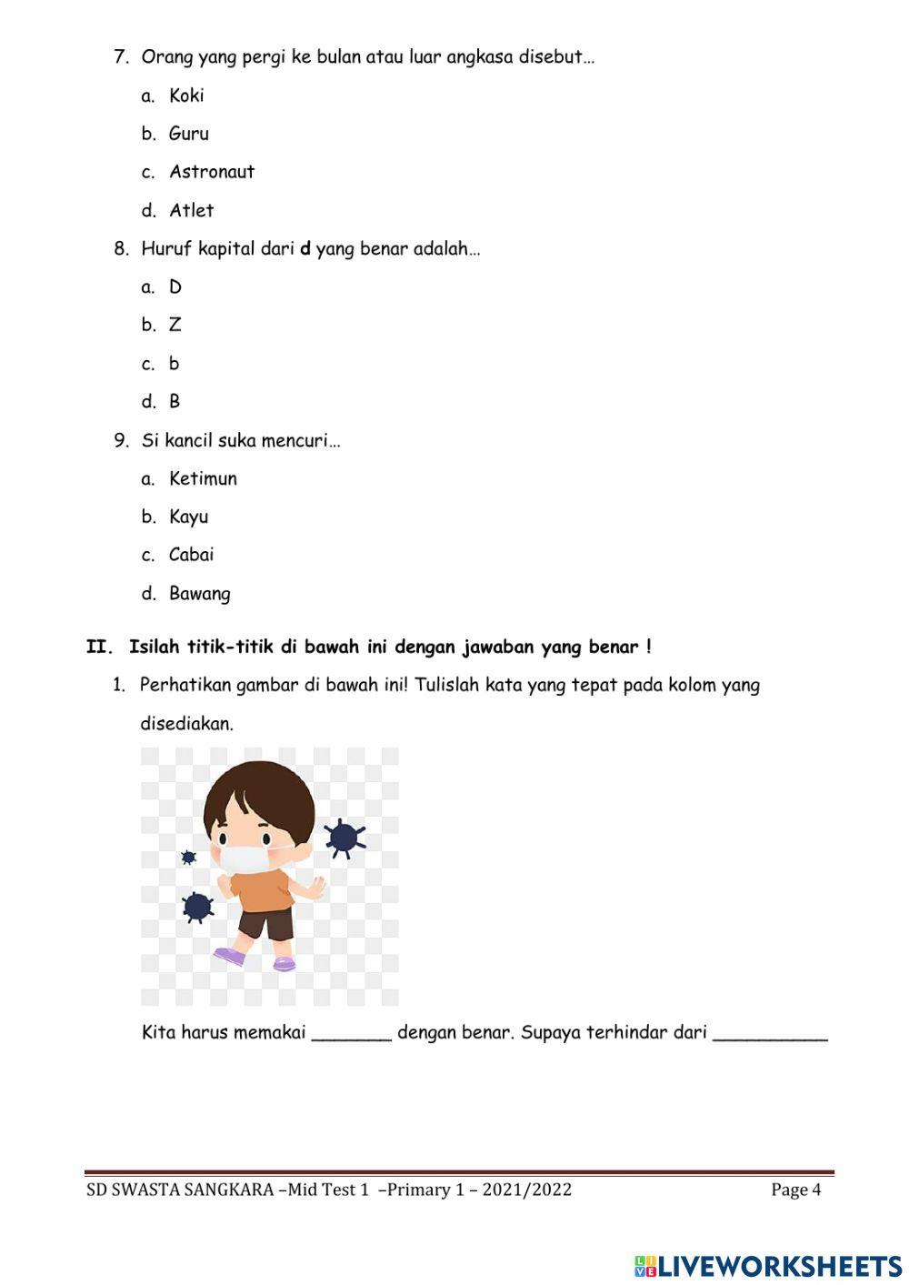 Soal bahasa Indonesia