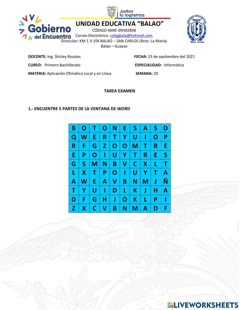 Examen Ofimática 1Q