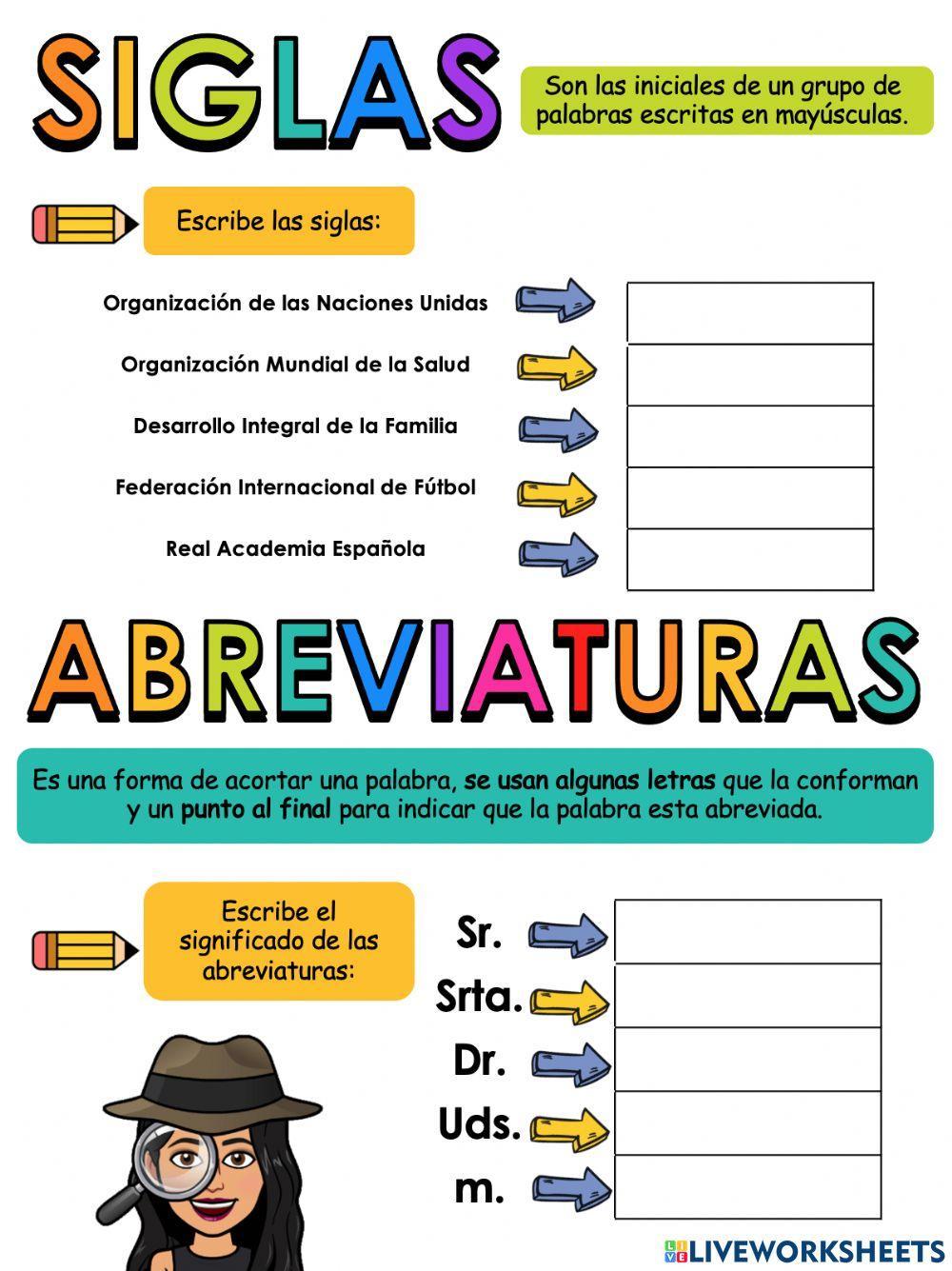 Siglas y abreviaturas