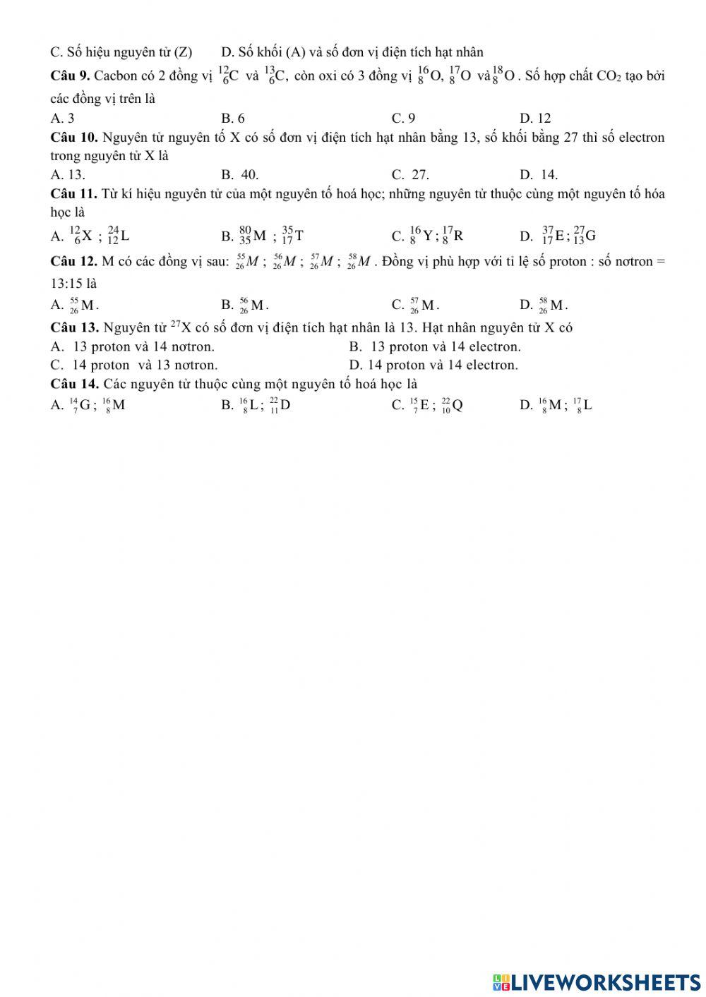 Thành phần nguyên tử