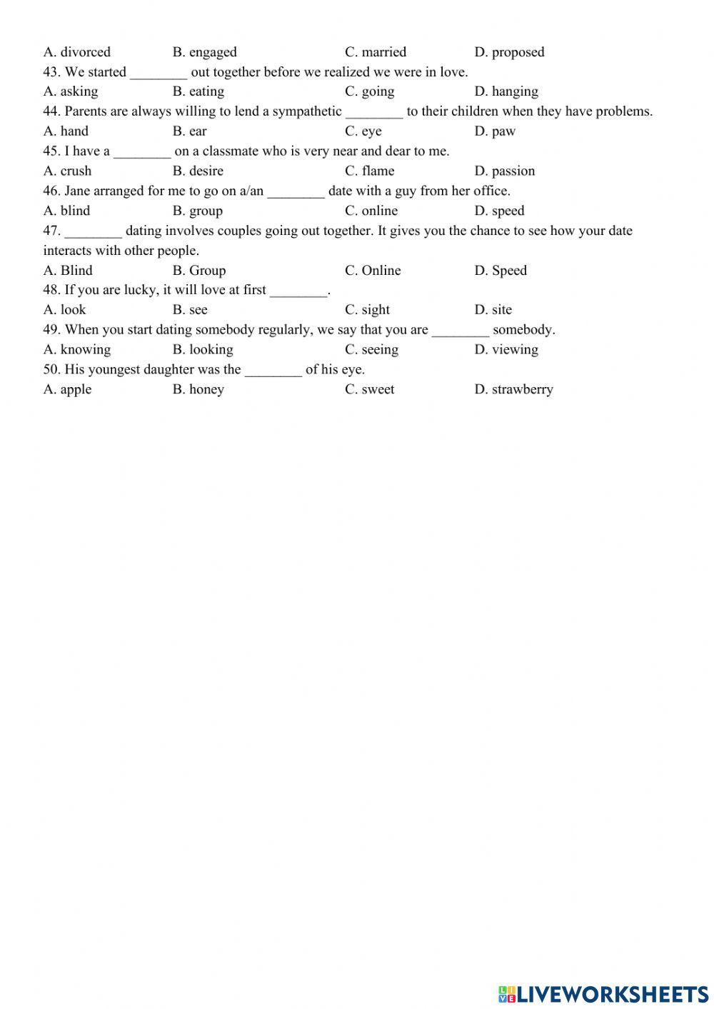 Unit 2: Relationship