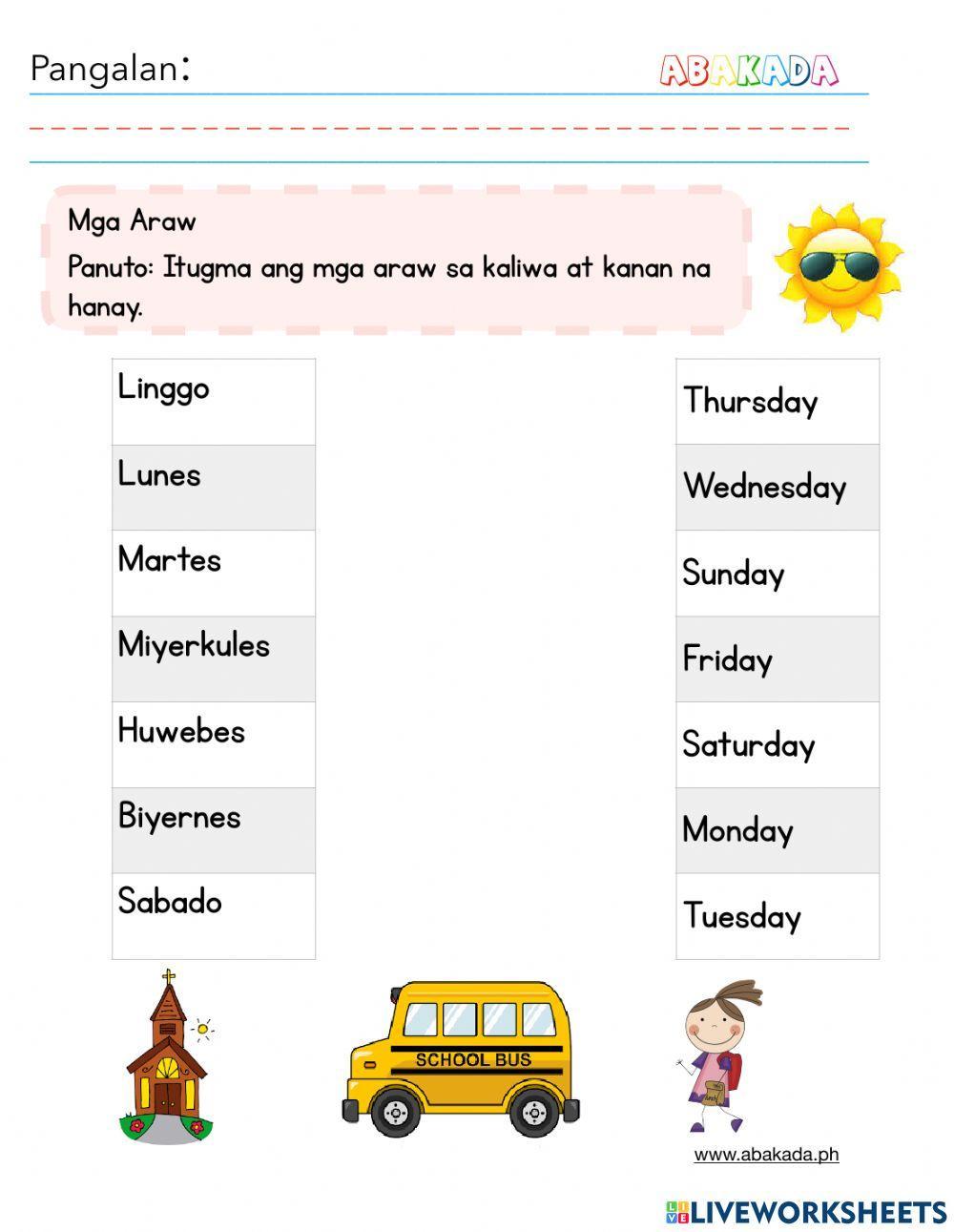 Mga Araw sa Isang Linggo