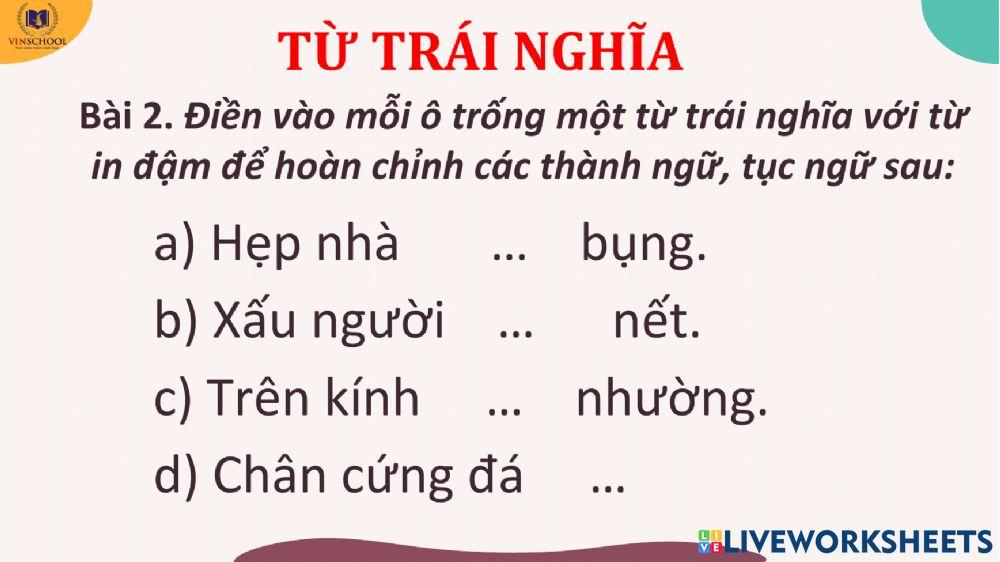Luyện từ và câu