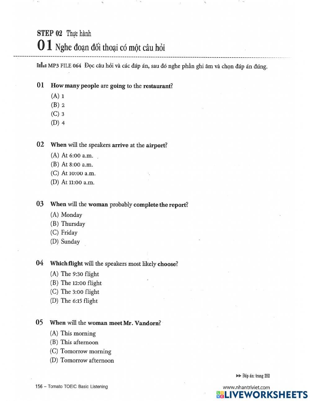 TOEIC listening practice