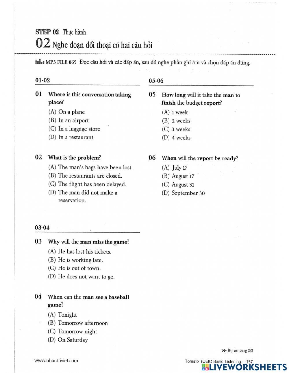 TOEIC listening practice