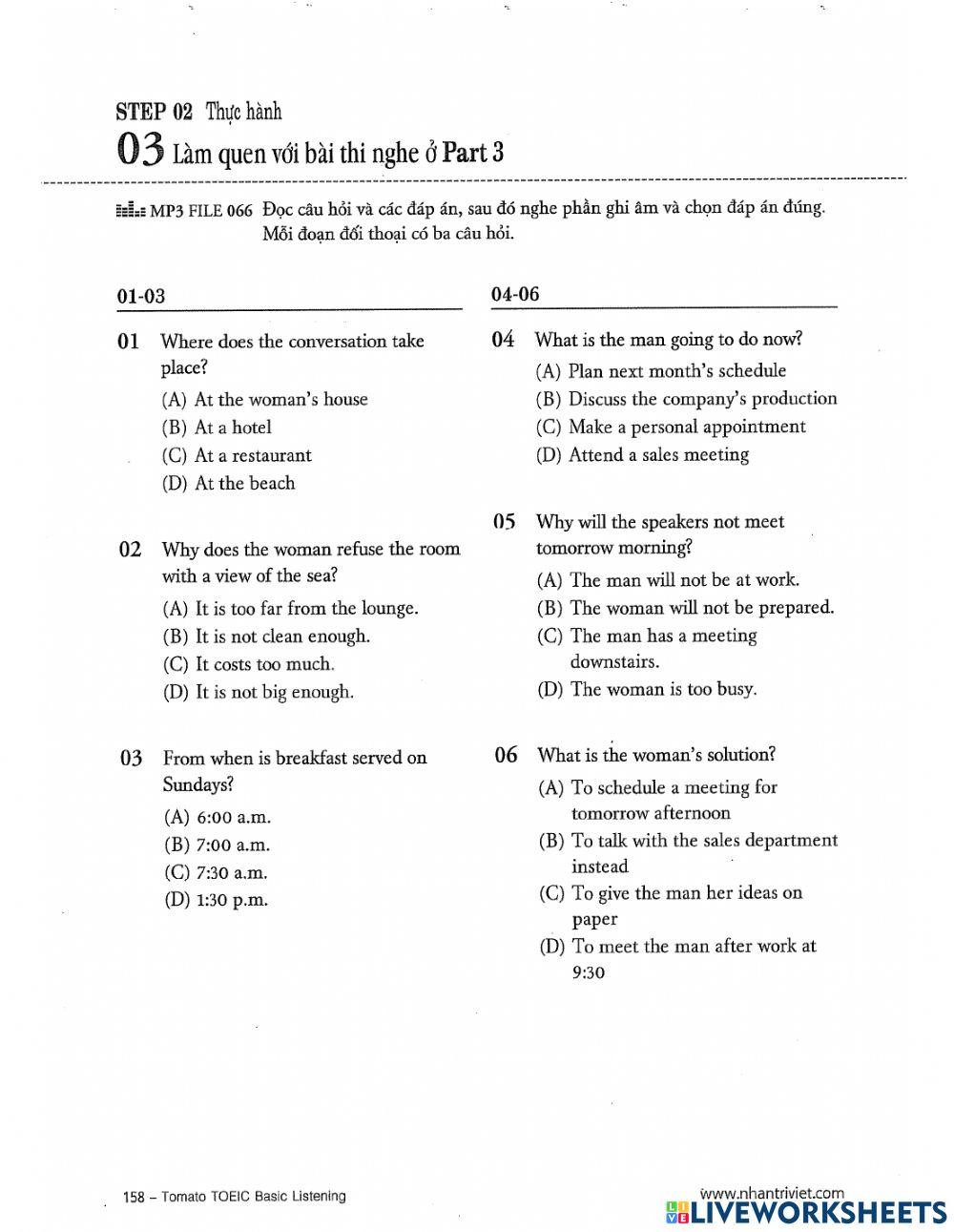TOEIC listening practice