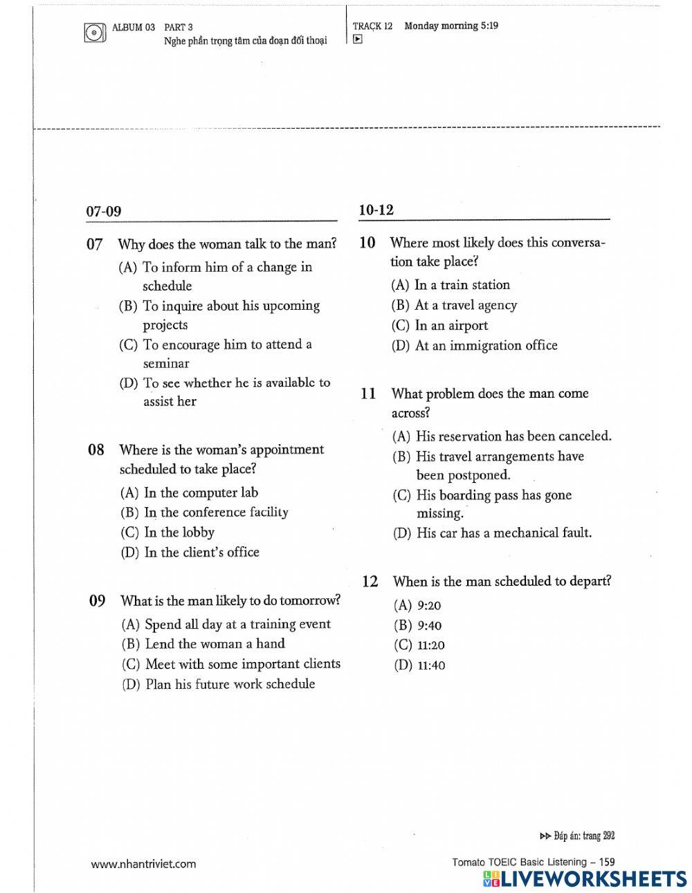 TOEIC listening practice