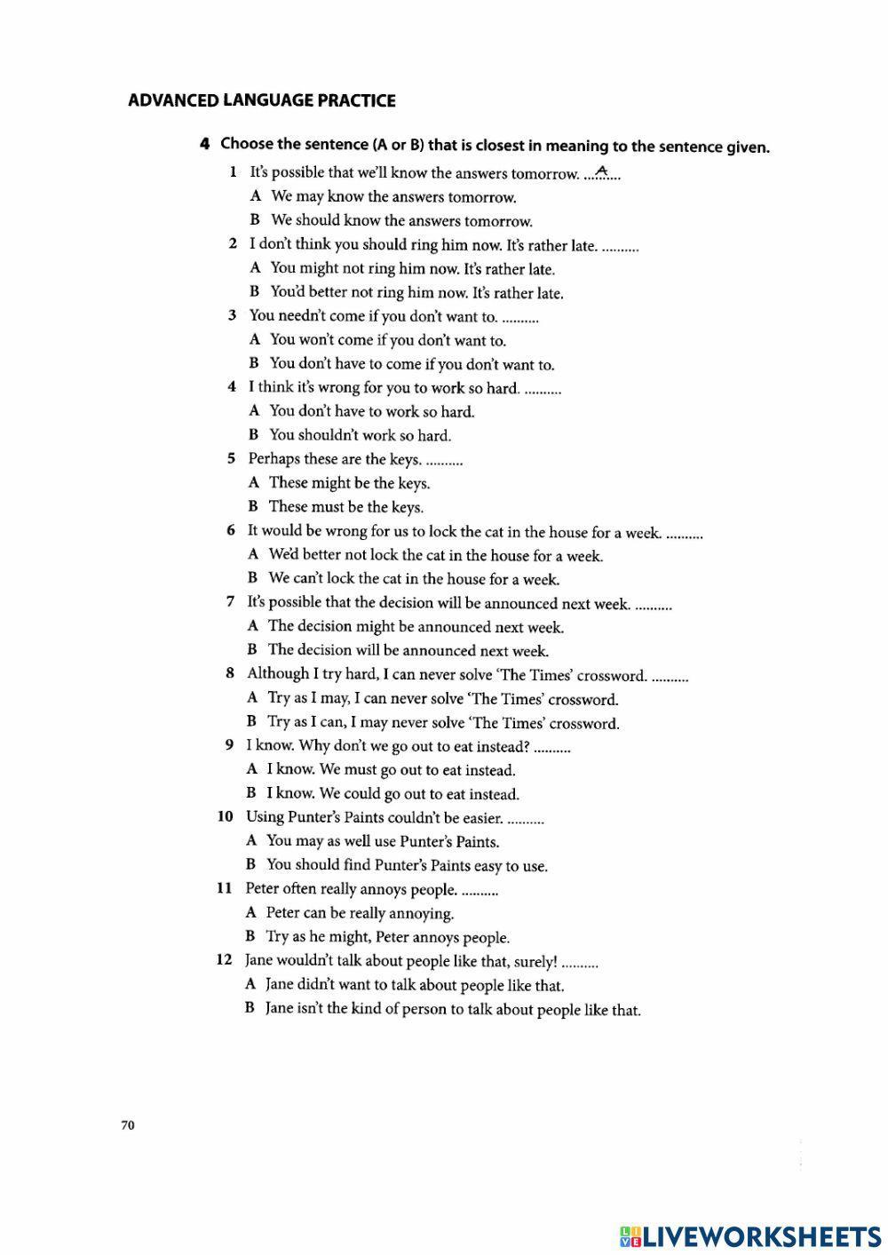 Modals Present and Past