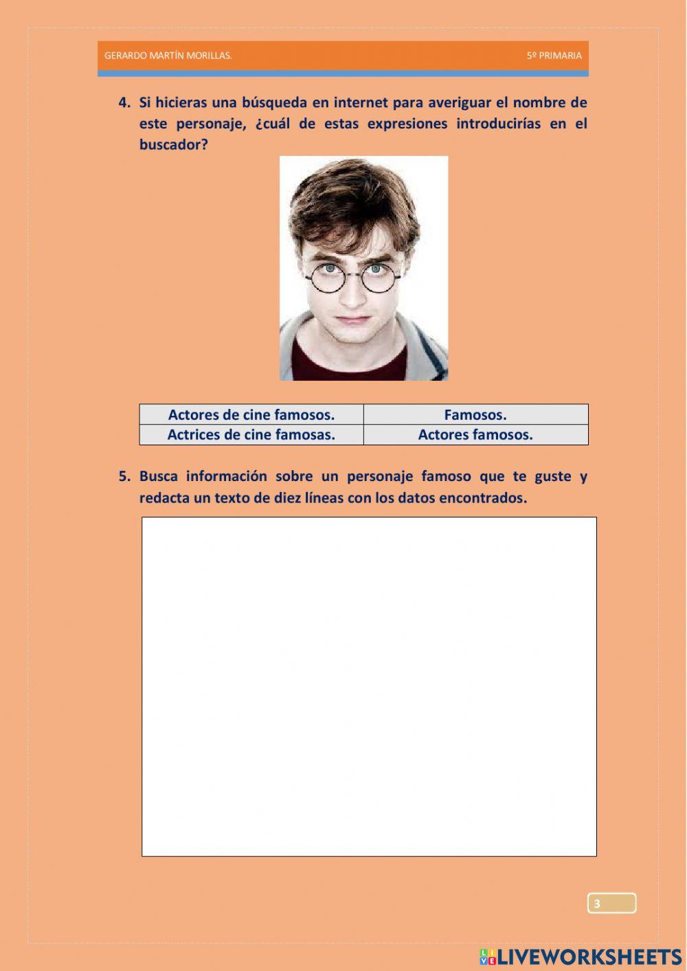 Presentar un personaje.