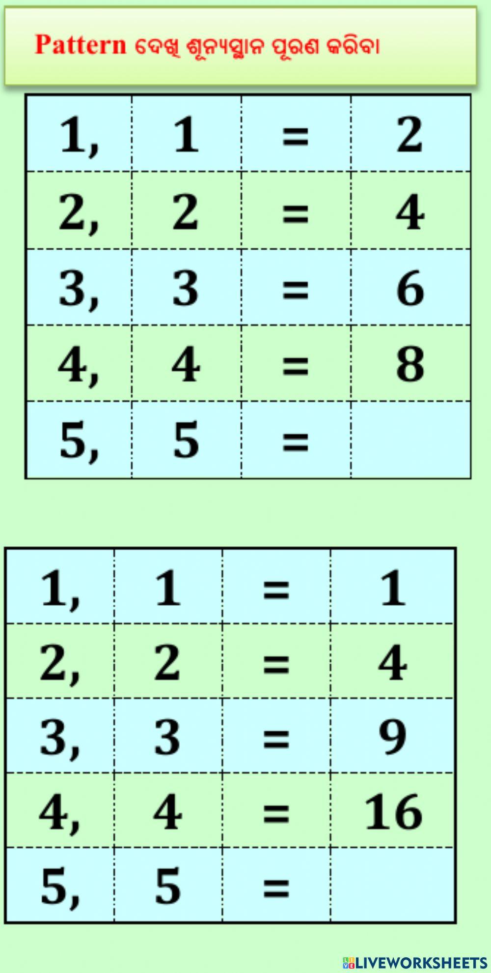 Reasoning Worksheet-2J