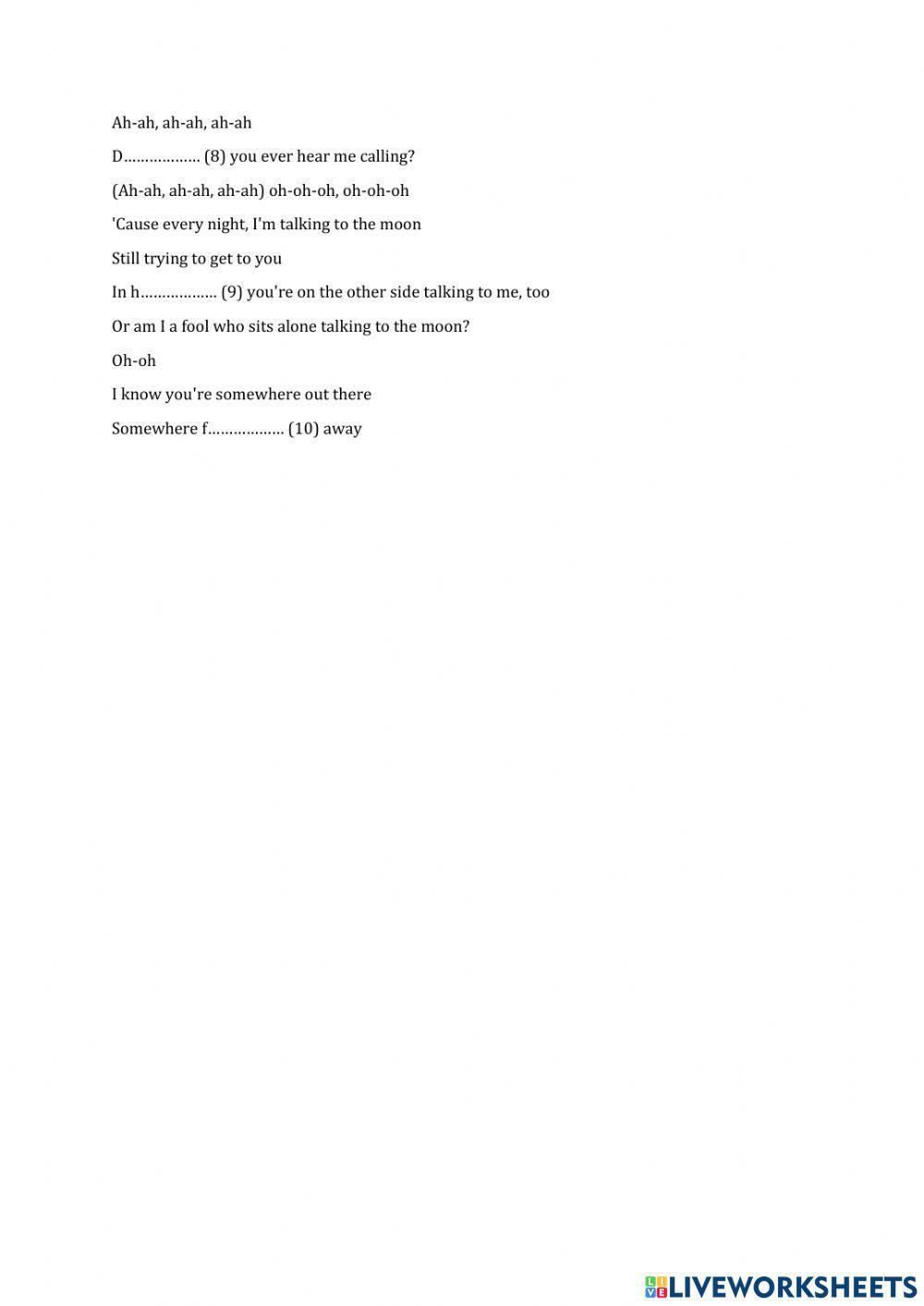 Talking to the Moon - Bruno Mars (TikTok song)