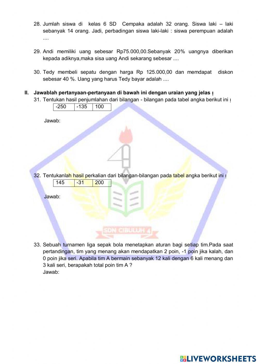 PTS Ganjil Matematika