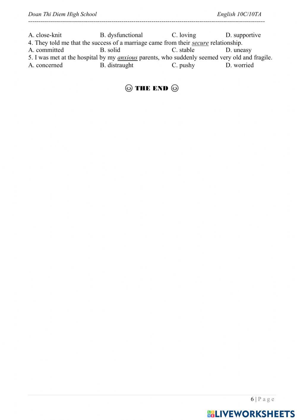 Vocab module 1 - family