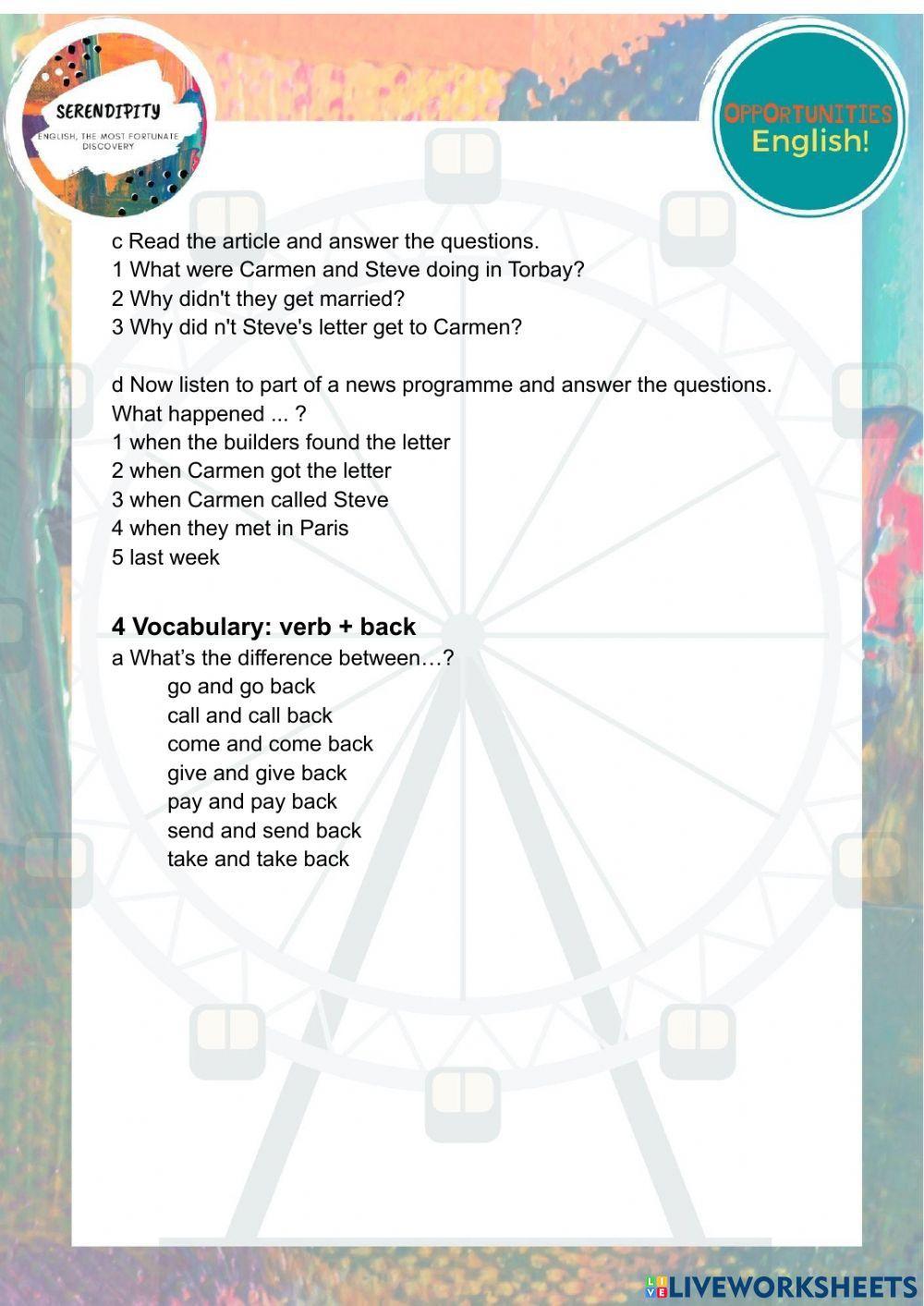 Unit 6B, pre intermediate