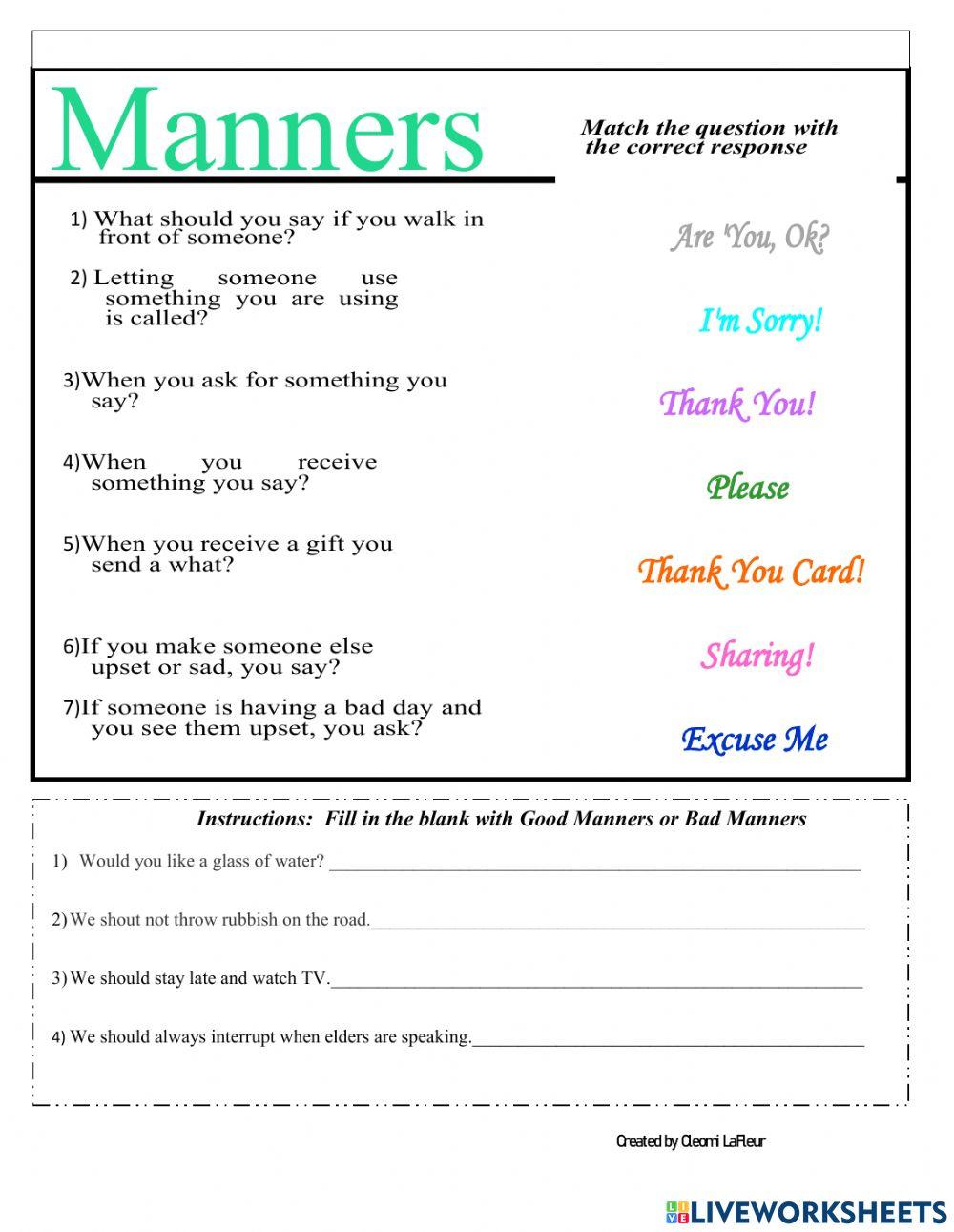 OLE G6 good and bad manners ws2 6723520 David Rolle
