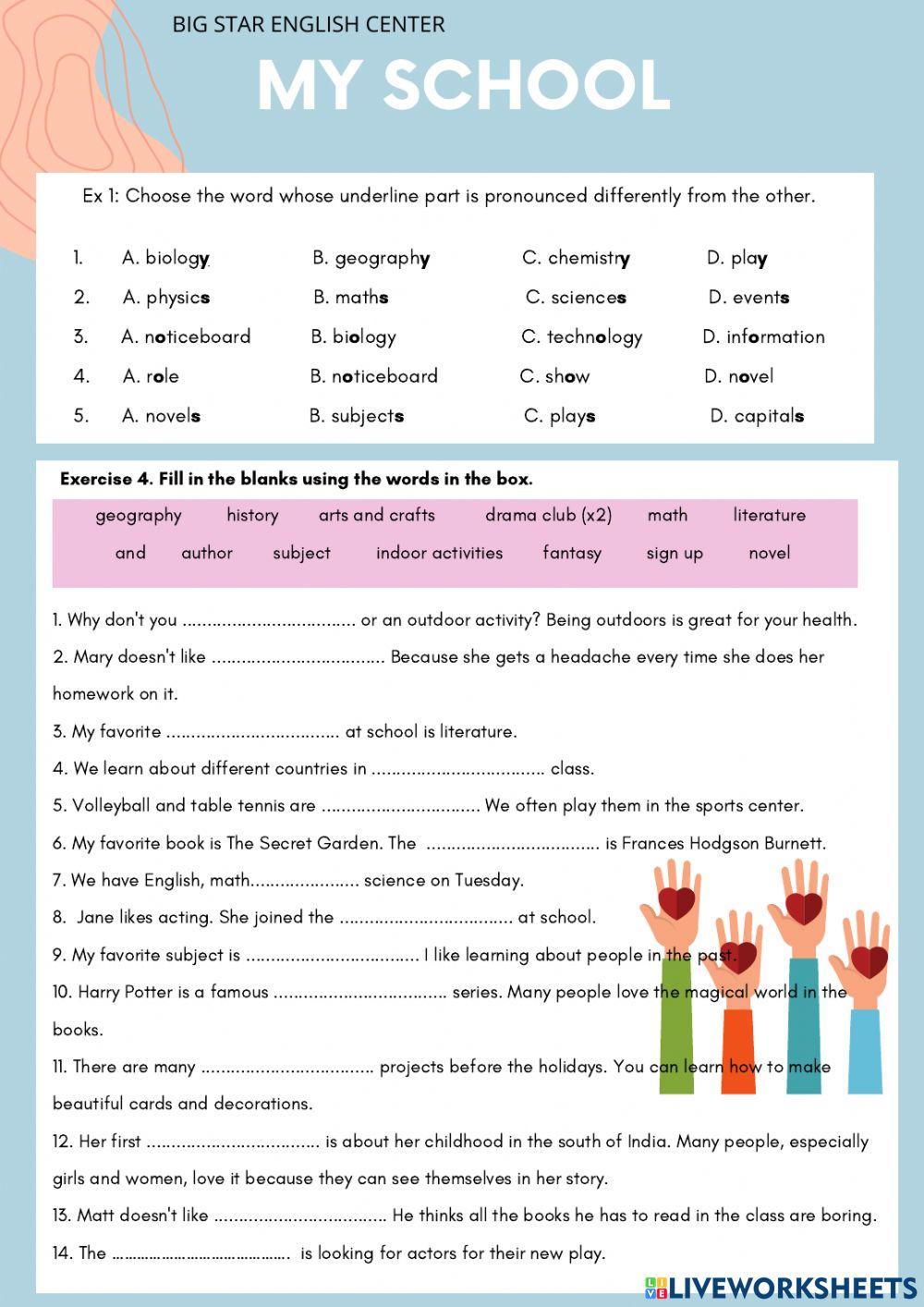 Worksheet 4-Unit 2-Grade 6