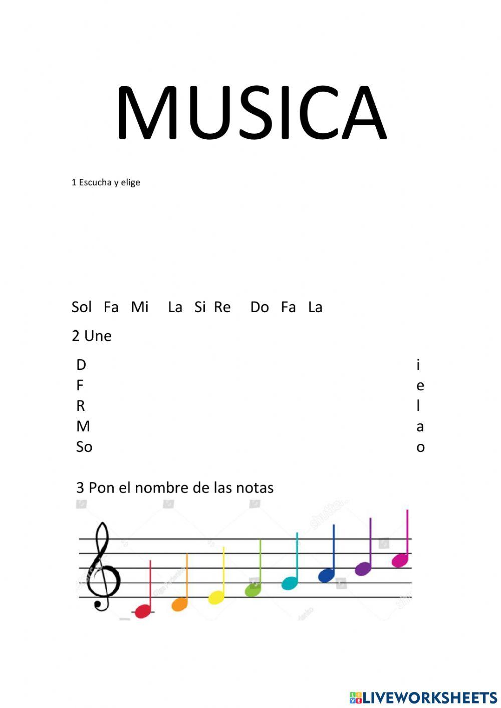 Música: las notas