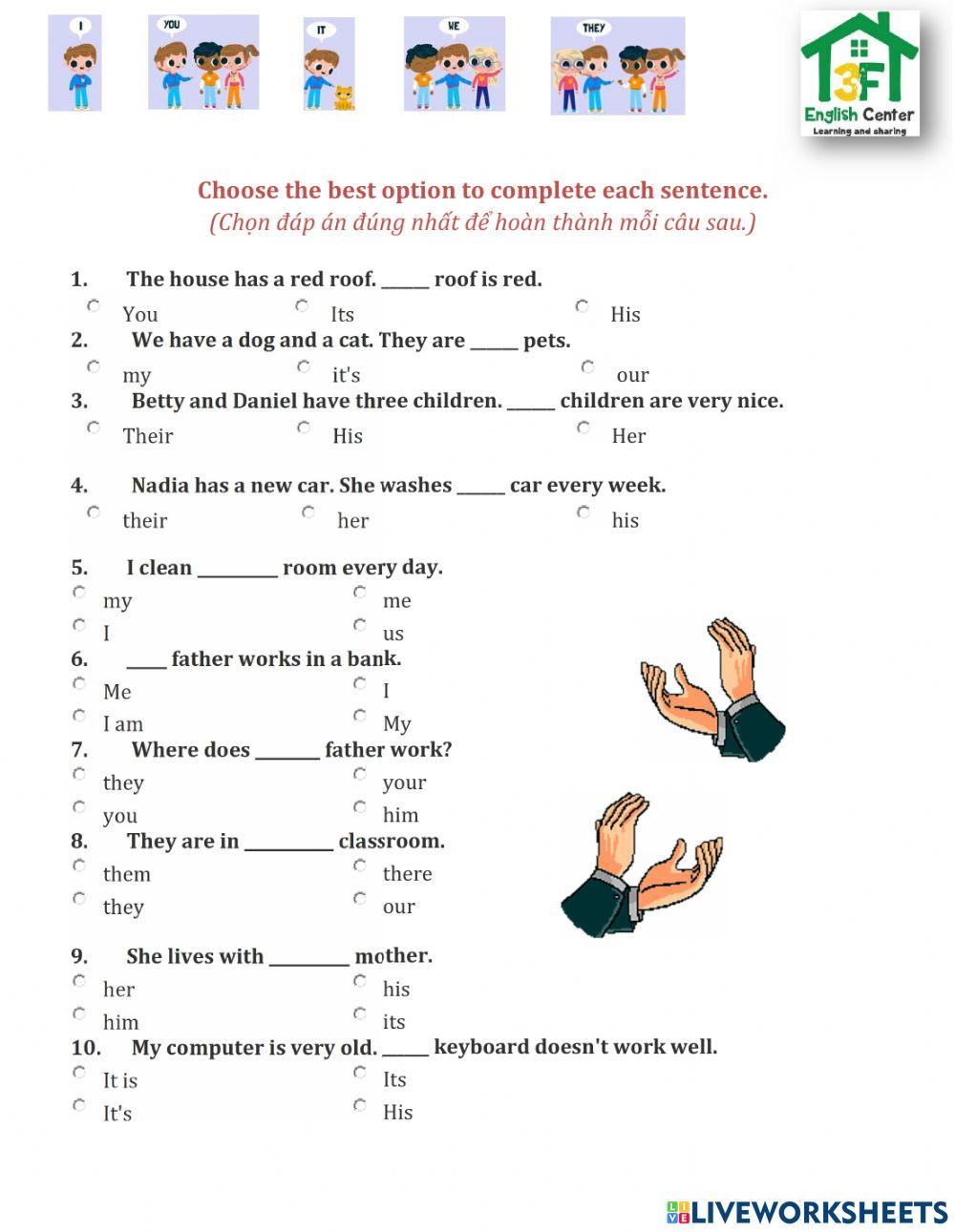 G7-Possessive Ajective + Object Pronouns