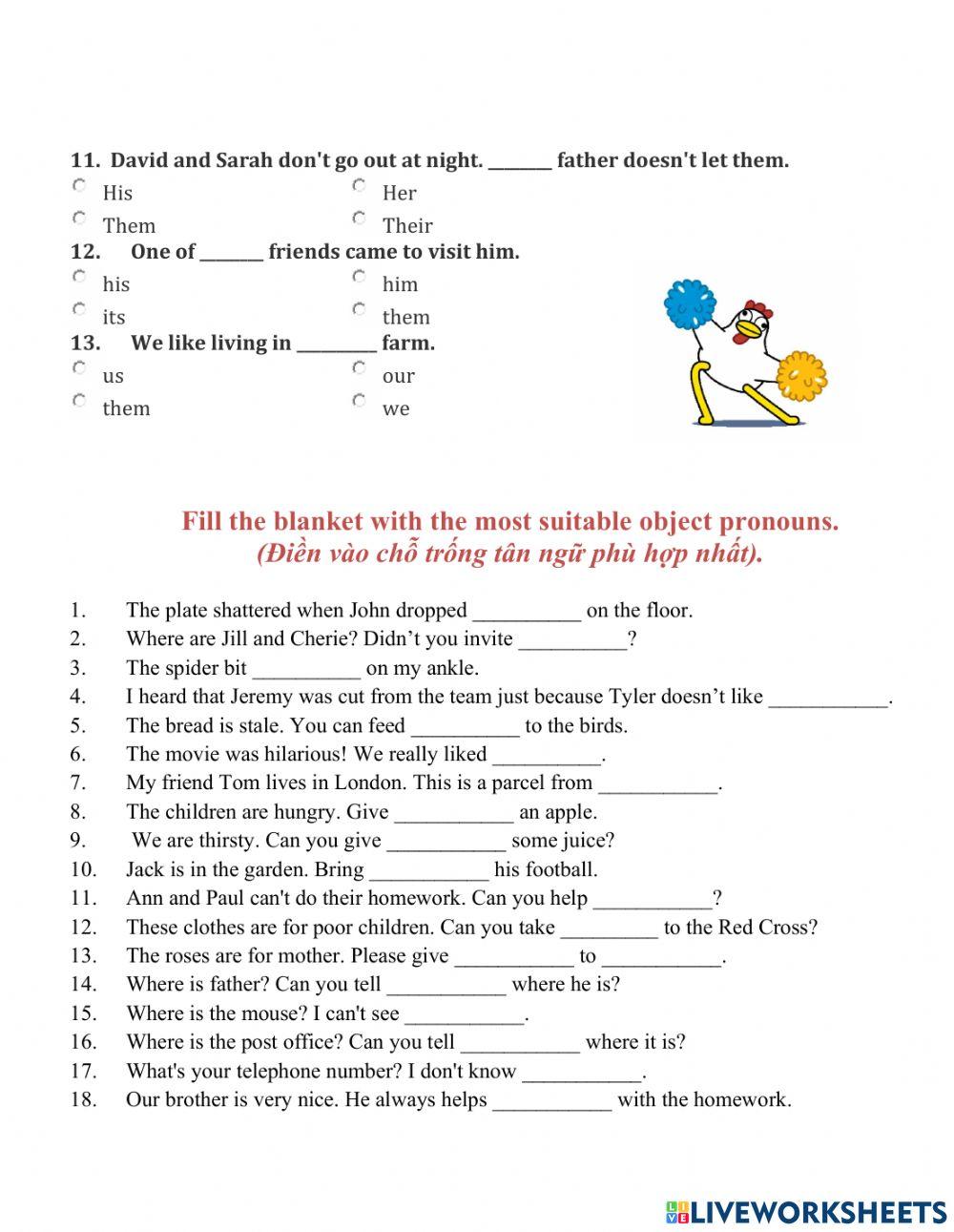 G7-Possessive Ajective + Object Pronouns